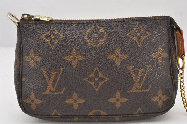 Authentic Louis Vuitton Monogram Mini Pochette Accessoires Pouch M58009 LV 5382K