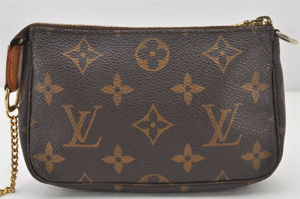 Authentic Louis Vuitton Monogram Mini Pochette Accessoires Pouch M58009 LV 5382K