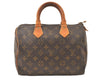 Authentic Louis Vuitton Monogram Speedy 25 Boston Hand Bag M41528 LV 5383K