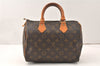 Authentic Louis Vuitton Monogram Speedy 25 Boston Hand Bag M41528 LV 5383K