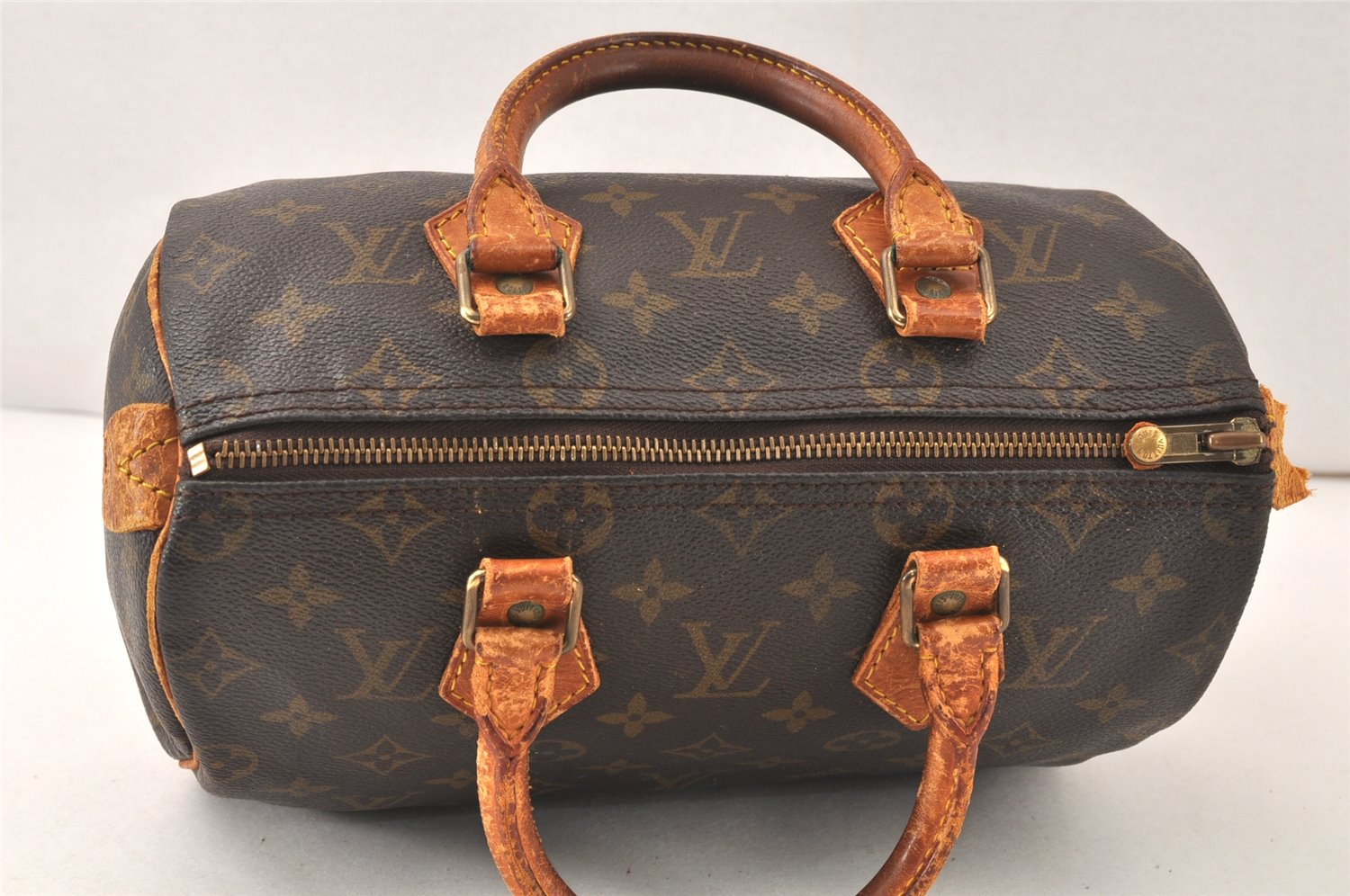 Authentic Louis Vuitton Monogram Speedy 25 Boston Hand Bag M41528 LV 5383K