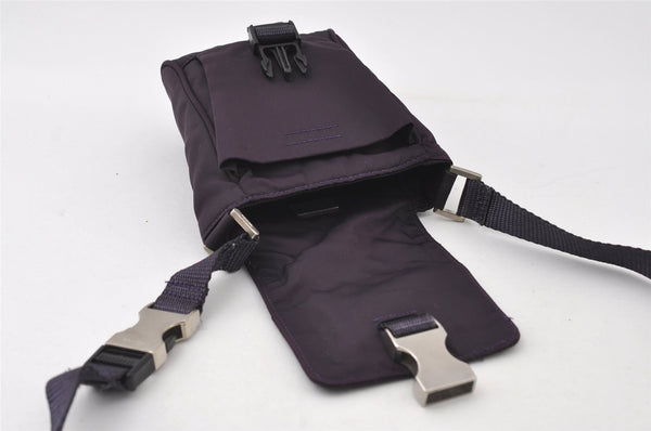 Authentic PRADA Nylon Tessuto 2Way Shoulder Waist Body Bag Purse Purple 5385I