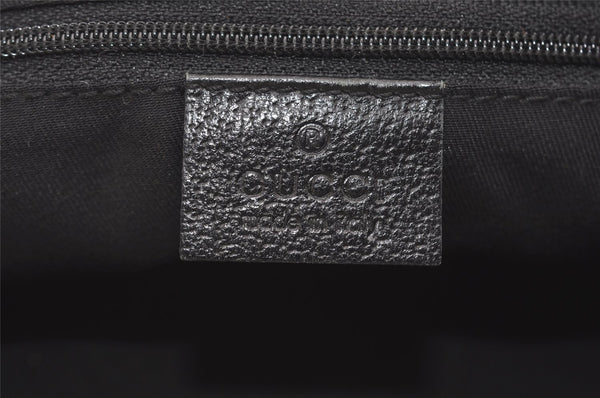 Authentic GUCCI Web Sherry Line Princy Shoulder Bag GG Canvas 161720 Black 5386I