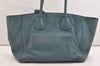 Authentic PRADA Vintage Leather Nappa 2Way Shoulder Hand Tote Bag Blue 5388J