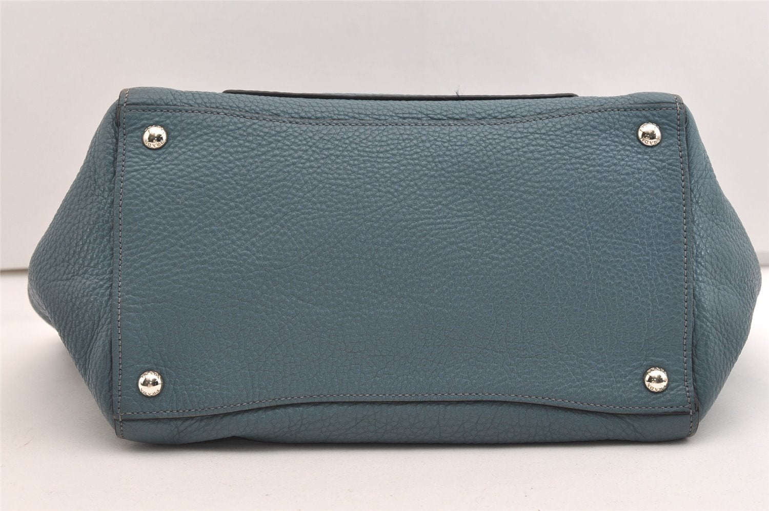 Authentic PRADA Vintage Leather Nappa 2Way Shoulder Hand Tote Bag Blue 5388J