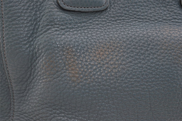 Authentic PRADA Vintage Leather Nappa 2Way Shoulder Hand Tote Bag Blue 5388J