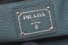 Authentic PRADA Vintage Leather Nappa 2Way Shoulder Hand Tote Bag Blue 5388J