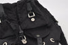 Authentic PRADA Vintage Nylon Tessuto Leather Backpack Black 5389I