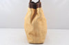 Authentic CHANEL Vintage Tote Bag CoCo Mark Raffia Leather Beige 5389K