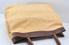 Authentic CHANEL Vintage Tote Bag CoCo Mark Raffia Leather Beige 5389K