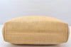 Authentic CHANEL Vintage Tote Bag CoCo Mark Raffia Leather Beige 5389K