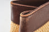 Authentic CHANEL Vintage Tote Bag CoCo Mark Raffia Leather Beige 5389K