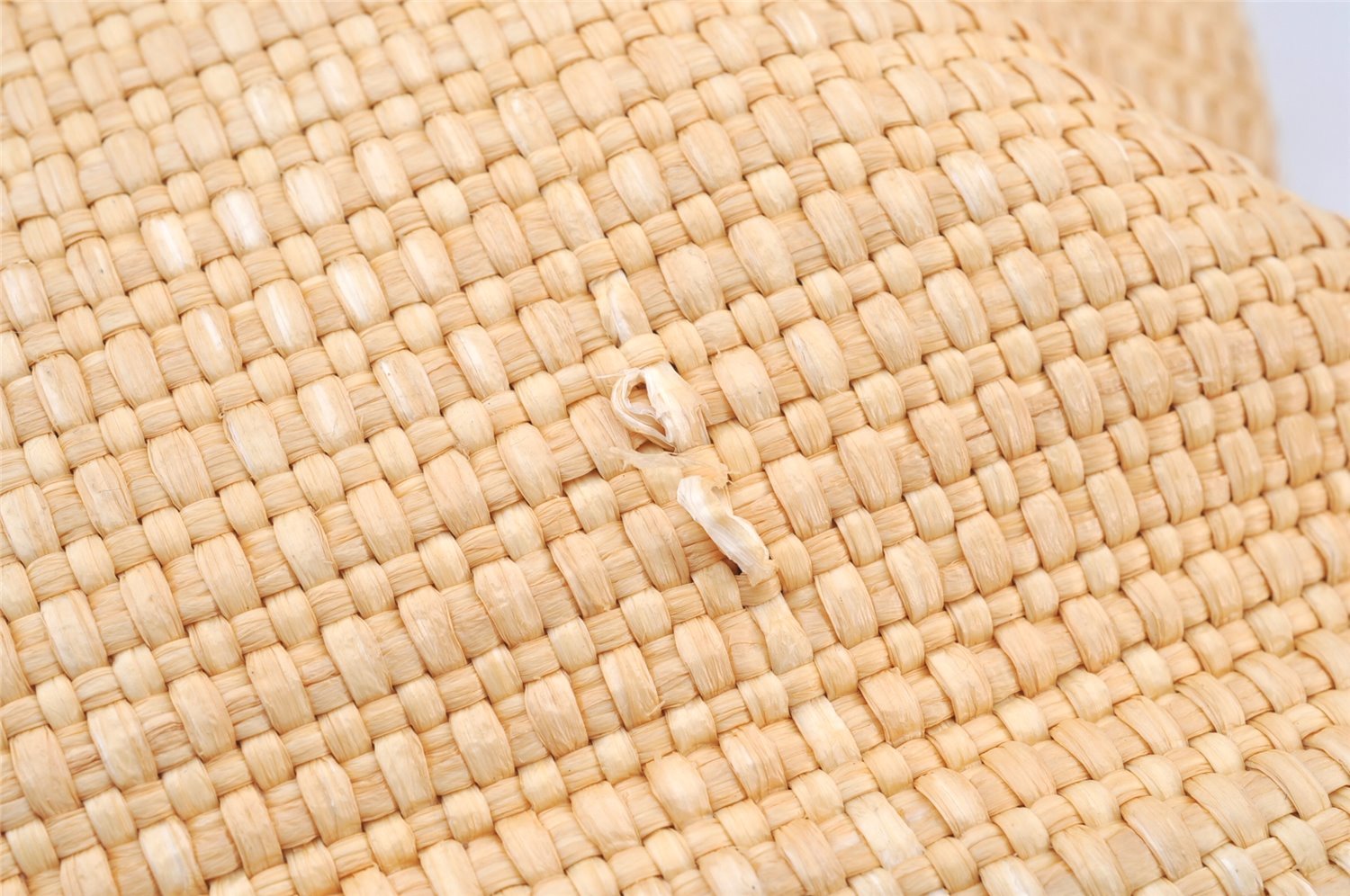 Authentic CHANEL Vintage Tote Bag CoCo Mark Raffia Leather Beige 5389K