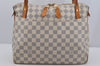 Authentic Louis Vuitton Damier Azur Figheri PM Shoulder Tote Bag N41176 LV 5390J