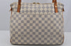 Authentic Louis Vuitton Damier Azur Figheri PM Shoulder Tote Bag N41176 LV 5390J