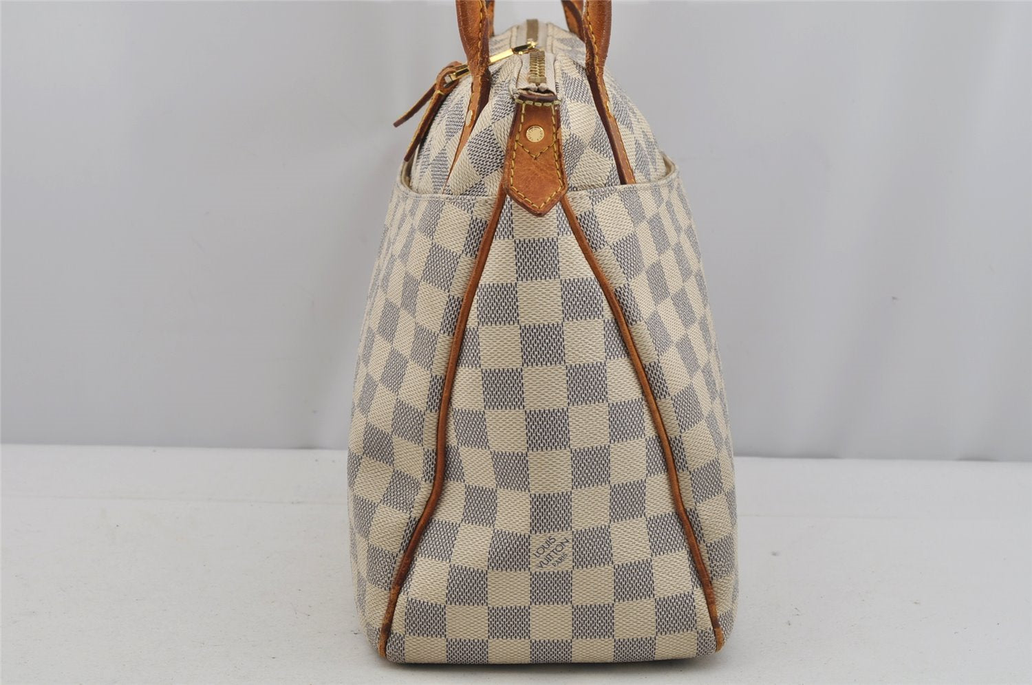 Authentic Louis Vuitton Damier Azur Figheri PM Shoulder Tote Bag N41176 LV 5390J