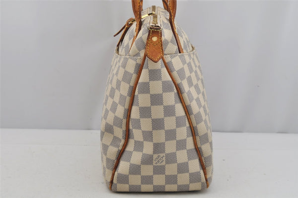 Authentic Louis Vuitton Damier Azur Figheri PM Shoulder Tote Bag N41176 LV 5390J