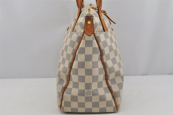Authentic Louis Vuitton Damier Azur Figheri PM Shoulder Tote Bag N41176 LV 5390J