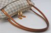 Authentic Louis Vuitton Damier Azur Figheri PM Shoulder Tote Bag N41176 LV 5390J