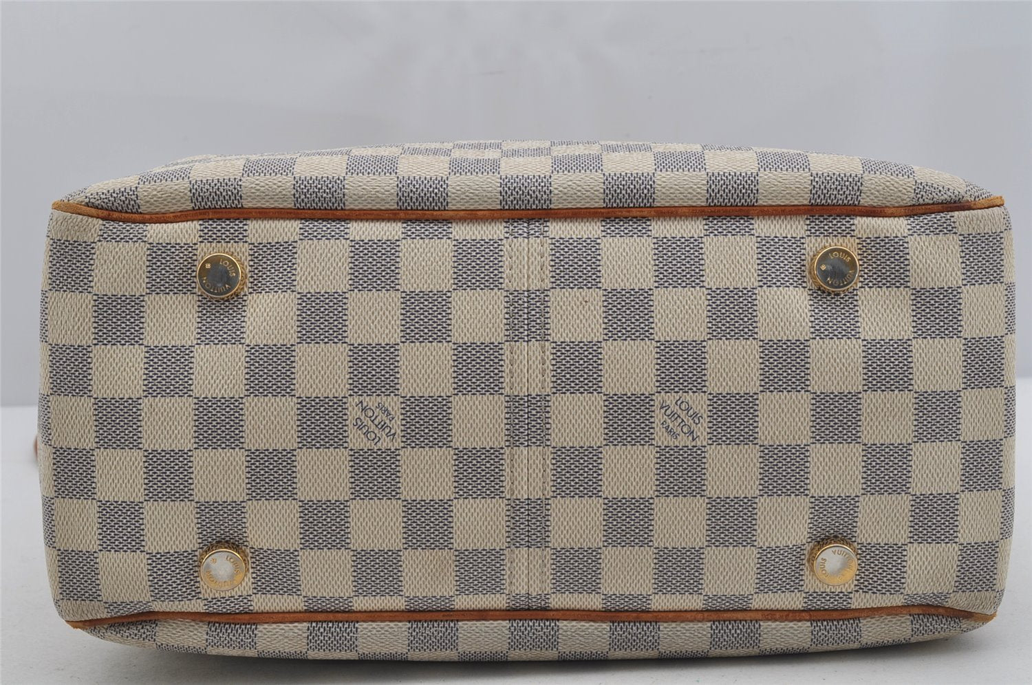 Authentic Louis Vuitton Damier Azur Figheri PM Shoulder Tote Bag N41176 LV 5390J