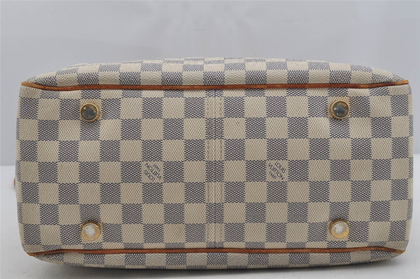 Authentic Louis Vuitton Damier Azur Figheri PM Shoulder Tote Bag N41176 LV 5390J