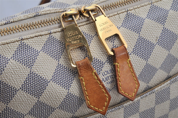 Authentic Louis Vuitton Damier Azur Figheri PM Shoulder Tote Bag N41176 LV 5390J