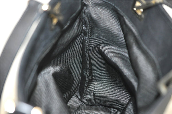 Authentic GUCCI Shoulder Hand Tote Bag GG Canvas Leather 0021099 Black 5391I