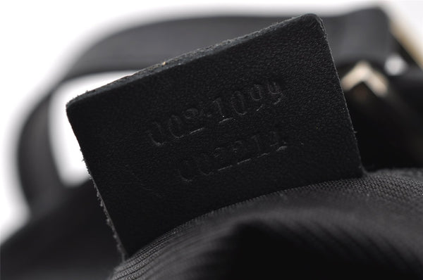 Authentic GUCCI Shoulder Hand Tote Bag GG Canvas Leather 0021099 Black 5391I