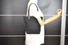 Authentic GUCCI Shoulder Hand Tote Bag GG Canvas Leather 0021099 Black 5391I