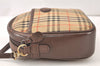 Authentic Burberrys Nova Check Shoulder Cross Bag Canvas Leather Beige 5391K