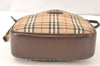 Authentic Burberrys Nova Check Shoulder Cross Bag Canvas Leather Beige 5391K