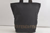 Authentic FENDI Vintage Nylon Leather Tote Hand Bag Black Junk 5392K