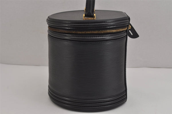 Authentic Louis Vuitton Epi Cannes Cosmetic Hand Bag Purse Black M48032 LV 5393J