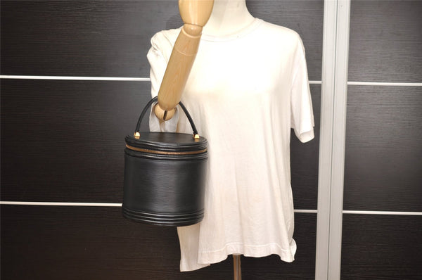 Authentic Louis Vuitton Epi Cannes Cosmetic Hand Bag Purse Black M48032 LV 5393J