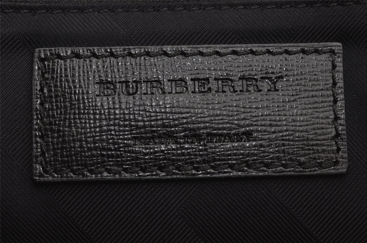 Authentic BURBERRY Unborn Calf Leather 2Way Briefcase Business Bag Black 5394J