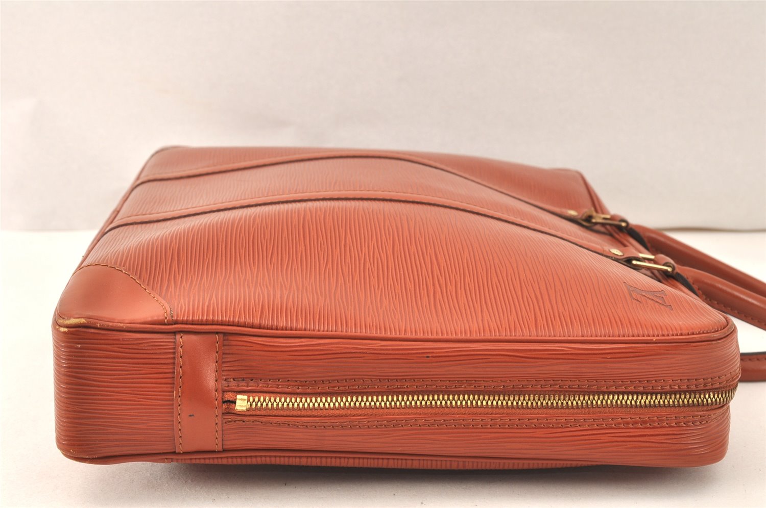 Authentic Louis Vuitton Epi Porte Documents Voyage Briefcase M54473 Brown 5394K