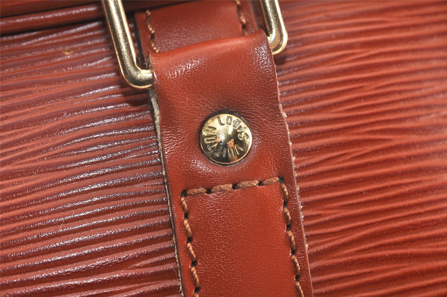 Authentic Louis Vuitton Epi Porte Documents Voyage Briefcase M54473 Brown 5394K