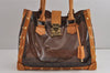 Auth Louis Vuitton Monogram Vinyl Neo Cabas Ambre MM Tote Bag M92504 LV 5395J