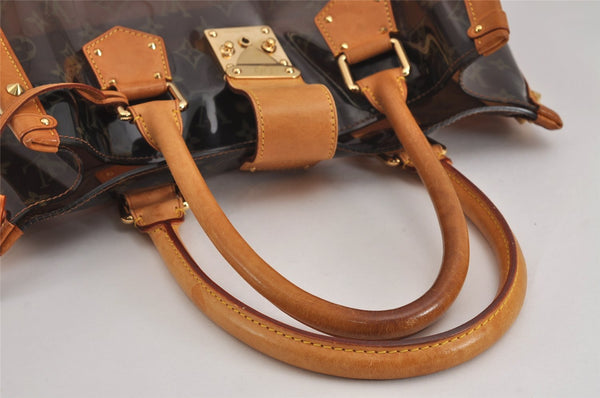 Auth Louis Vuitton Monogram Vinyl Neo Cabas Ambre MM Tote Bag M92504 LV 5395J