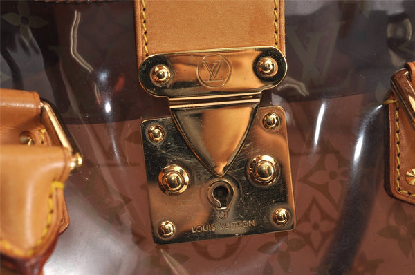 Auth Louis Vuitton Monogram Vinyl Neo Cabas Ambre MM Tote Bag M92504 LV 5395J