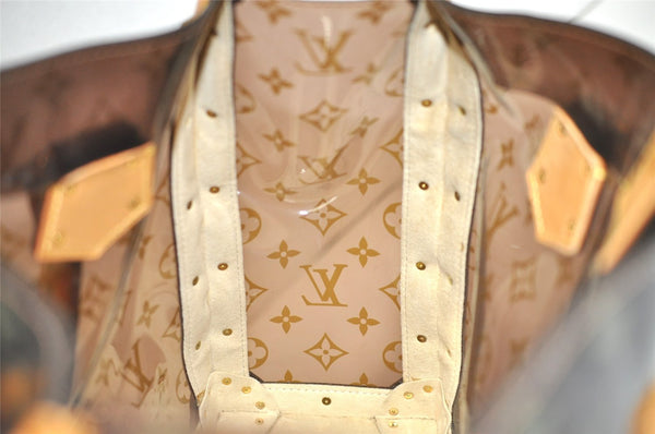 Auth Louis Vuitton Monogram Vinyl Neo Cabas Ambre MM Tote Bag M92504 LV 5395J