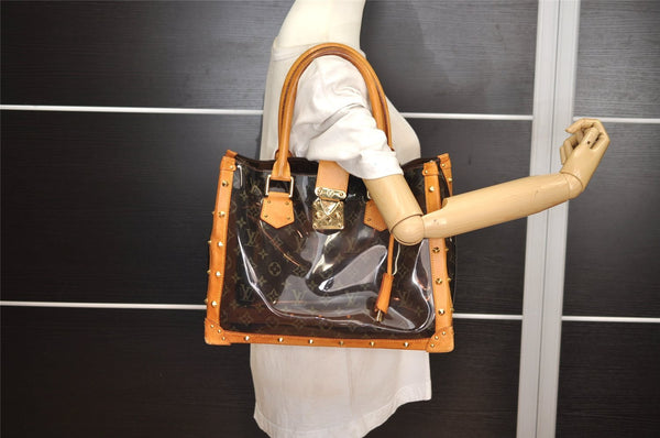 Auth Louis Vuitton Monogram Vinyl Neo Cabas Ambre MM Tote Bag M92504 LV 5395J