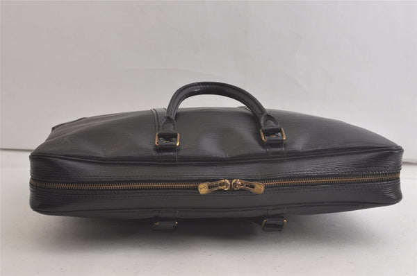 Authentic Louis Vuitton Epi Porte Documents Voyage Briefcase M59162 Black 5395K