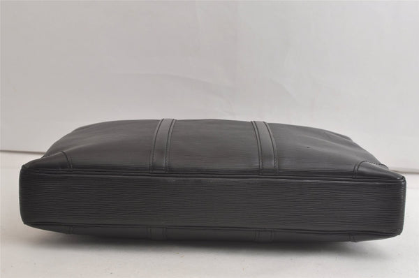Authentic Louis Vuitton Epi Porte Documents Voyage Briefcase M59162 Black 5395K