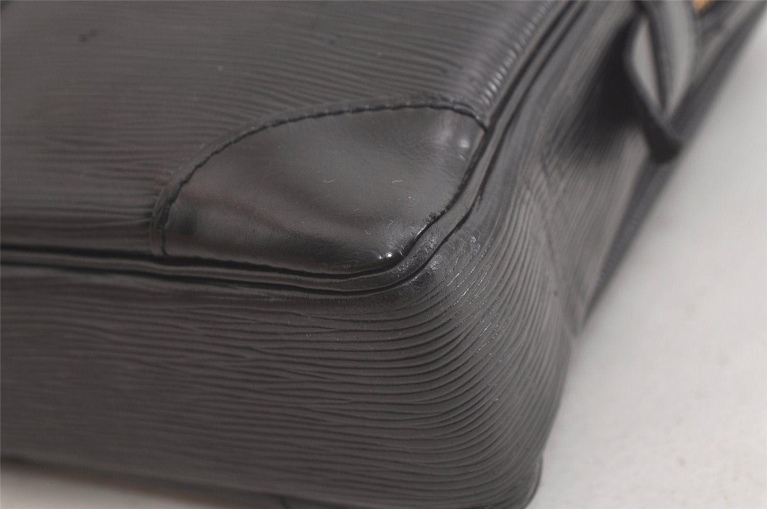 Authentic Louis Vuitton Epi Porte Documents Voyage Briefcase M59162 Black 5395K