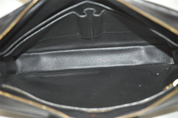 Authentic Louis Vuitton Epi Porte Documents Voyage Briefcase M59162 Black 5395K