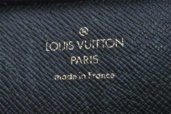 Authentic Louis Vuitton Taiga Baikal Clutch Bag Green M30184 LV 5396I