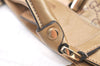 Authentic GUCCI GG Crystal Abbey Shoulder Tote Bag PVC Leather 211983 Gold 5396K