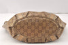 Authentic GUCCI GG Crystal Abbey Shoulder Tote Bag PVC Leather 211983 Gold 5396K