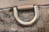 Authentic GUCCI GG Crystal Abbey Shoulder Tote Bag PVC Leather 211983 Gold 5396K